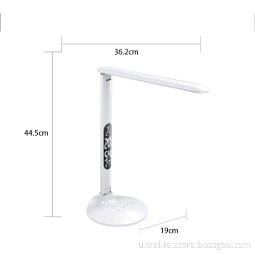 Kids Desk Lamp With Calendar And Thermometer Wake Up Lamp With Alarm Clock , Study Table Lamp